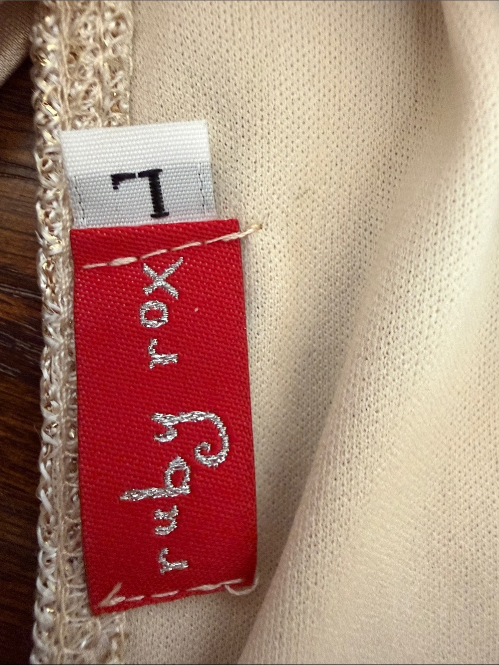 Ruby Rox Halter Lace Mini Dress in Beige - Picture 2 of 8
